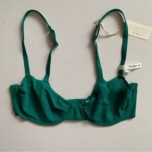 Smoothez by Aerie Size 32D Emerald Green Unlined Sheer Mesh Underwire Bra NWT